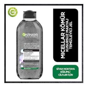 Garnier Micellar Kömür 400 ml Siyah Noktaya Eğilimli Ciltler İçin Makyaj Temizleyici Jel