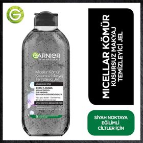 Garnier Micellar Kömür 400 ml Siyah Noktaya Eğilimli Ciltler İçin Makyaj Temizleyici Jel