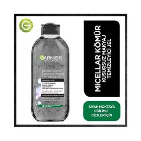 Garnier Micellar Kömür 400 ml Siyah Noktaya Eğilimli Ciltler İçin Makyaj Temizleyici Jel
