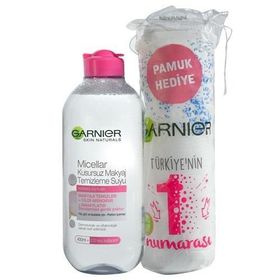 Garnier Micellar Kusursuz 400 ml Makyaj Temizleme Suyu + Pamuk