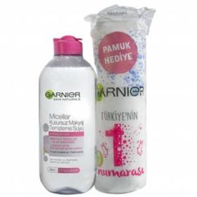 Garnier Micellar Kusursuz 400 ml Makyaj Temizleme Suyu + Pamuk