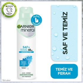 Garnier Mineral 150 ml Saf ve Temiz Sprey Deodorant