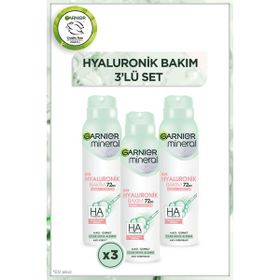 Garnier Mineral Hyaluronik Bakım 3x150 ml Kadın Sprey Deodorant