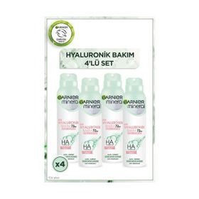 Garnier Mineral Hyaluronik Bakım 4x150 ml Sprey Deodorant
