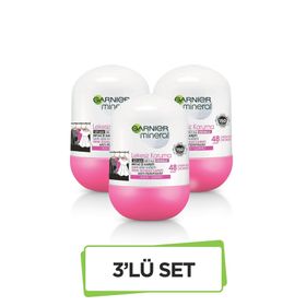 Garnier Mineral Lekesiz Koruma 50ml x 3 adet Roll-On Deodorant