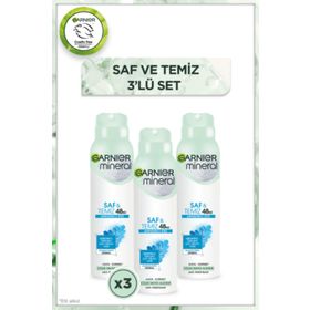 Garnier Mineral Saf & Temiz 3x150 ml Deodorant
