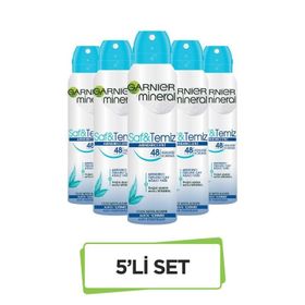 Garnier Mineral Saf Temiz 5x150 ml Kadın Sprey Deodorant