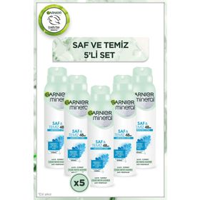 Garnier Mineral Saf Temiz 5x150 ml Kadın Sprey Deodorant