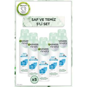 Garnier Mineral Saf Temiz 5x150 ml Kadın Sprey Deodorant