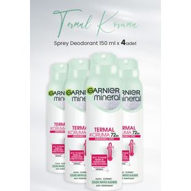 Garnier Mineral Termal Koruma 4x150 ml Kadın Sprey Deodorant