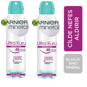 Garnier Mineral Ultra Kuru 2x150 ml Sprey Deodorant