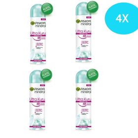 Garnier Mineral Ultra Kuru 4x150 ml Sprey Deodorant