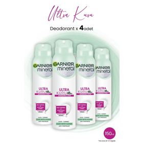 Garnier Mineral Ultra Kuru 4x150 ml Sprey Deodorant