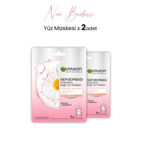 Garnier Nem Bombası Dinlendirici 2x28 gr Kağıt Yüz Maskesi
