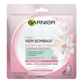 Garnier Nem Bombası Dinlendirici Hassas Cilt Kağıt Yüz Maskesi