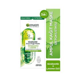 Garnier Niasinamid Detoks Etkili Ampul Kağıt Yüz Maskesi