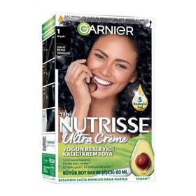Garnier Nutrisse 1 Siyah 60 ml Saç Boyası