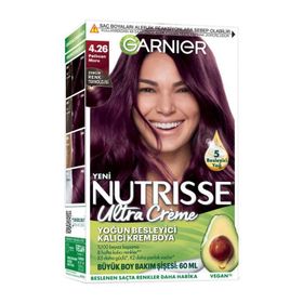 Garnier Nutrisse 4.26 Patlıcan Moru Yoğun Besleyici Kalıcı Krem Saç Boyası