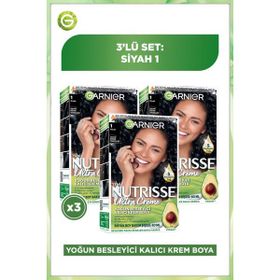 Garnier Nutrisse Ultra Creme 1 3x60 ml Saç Boyası