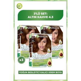 Garnier Nutrisse Ultra Creme 4.3 3x60 ml Saç Boyası