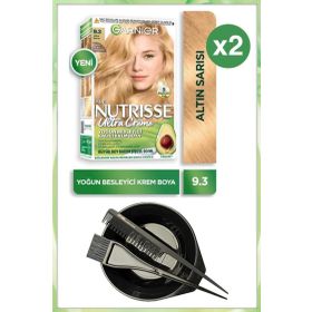 Garnier Nutrisse Ultra Krem 9.3 Altın Sarısı 2 Adet Saç Boyası + Boyama Seti