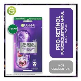 Garnier Pro-Retinol 28 gr Pürüzsüzleştirici Ampul Kağıt Yüz Maskesi