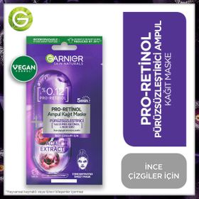 Garnier Pro-Retinol 28 gr Pürüzsüzleştirici Ampul Kağıt Yüz Maskesi