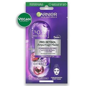 Garnier Pro-Retinol 28 gr Pürüzsüzleştirici Ampul Kağıt Yüz Maskesi