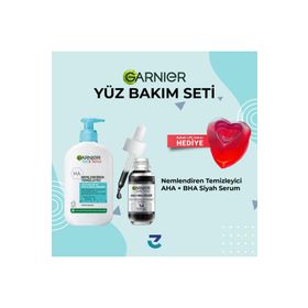 Garnier Saf Temiz 250 ml Nemlendiren Temizleyici Jel ve Aha Bha Cilt Kusurları Karşıtı 30 ml Serum