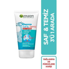 Garnier Saf - Temiz 3'ü 1 Arada Yağlanma ve Pürüzlere Karşı 150 ml Temizleme Jeli