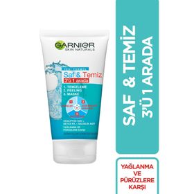 Garnier Saf - Temiz 3'ü 1 Arada Yağlanma ve Pürüzlere Karşı 150 ml Temizleme Jeli