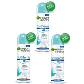 Garnier Saf Temiz 3x150 ml Kadın Sprey Deodorant
