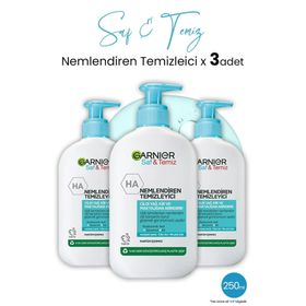 Garnier Saf Temiz 3x250 ml Nemlendiren Temizleyici Jel