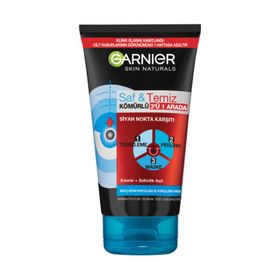Garnier Saf & Temiz Siyah Nokta Karşıtı Kömürlü Maske 3 In 1
