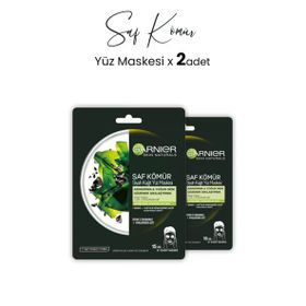 Garnier Siyah Saf Kömür 2x28 gr Kağıt Yüz Maskesi