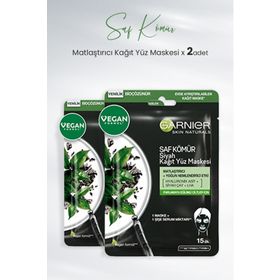 Garnier Siyah Saf Kömür 2x28 gr Kağıt Yüz Maskesi