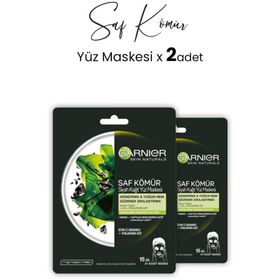 Garnier Siyah Saf Kömür 2x28 gr Kağıt Yüz Maskesi
