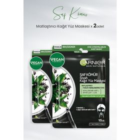 Garnier Siyah Saf Kömür 2x28 gr Kağıt Yüz Maskesi