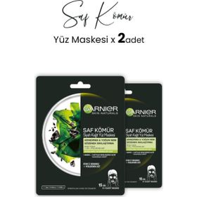 Garnier Siyah Saf Kömür 2x28 gr Kağıt Yüz Maskesi
