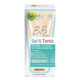 Garnier Skin Naturals Yağlı Ciltler SafTemiz Orta Ton 50 ml BB Krem