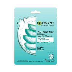 Garnier Skin Naturel Hyaluronik Aloe Vera Tazeleyici Kağıt 32 gr Yüz Maskesi