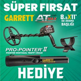 Garrett At Max International 8.5x11 DD Başlıkla VLF Dedektör