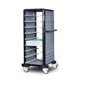 Gastrolley 9 Raflı İki Yanı Kapalı 57x71x149 cm Termo Tepsi Taşıma Arabası