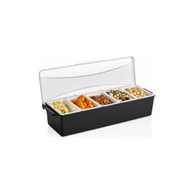 GastroPlast 5 Bölmeli Kapaklı Bar Konteyner