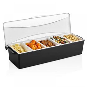GastroPlast 5 Bölmeli Kapaklı Bar Konteyner