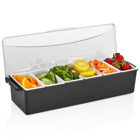 GastroPlast 6 Bölmeli Kapaklı Bar Konteyner