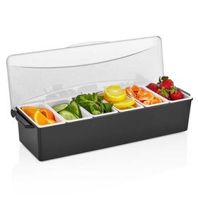 GastroPlast 6 Bölmeli Kapaklı Bar Konteyner