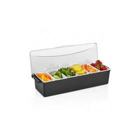 GastroPlast GSE-06 Kapaklı 6'lı Siyah Sunumluk