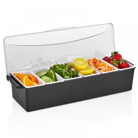 GastroPlast GSE-06 Kapaklı 6'lı Siyah Sunumluk