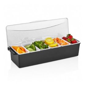 GastroPlast GSE-06 Kapaklı 6'lı Siyah Sunumluk